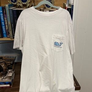 Vineyard Vines Classic White Tee with Logo Pocket